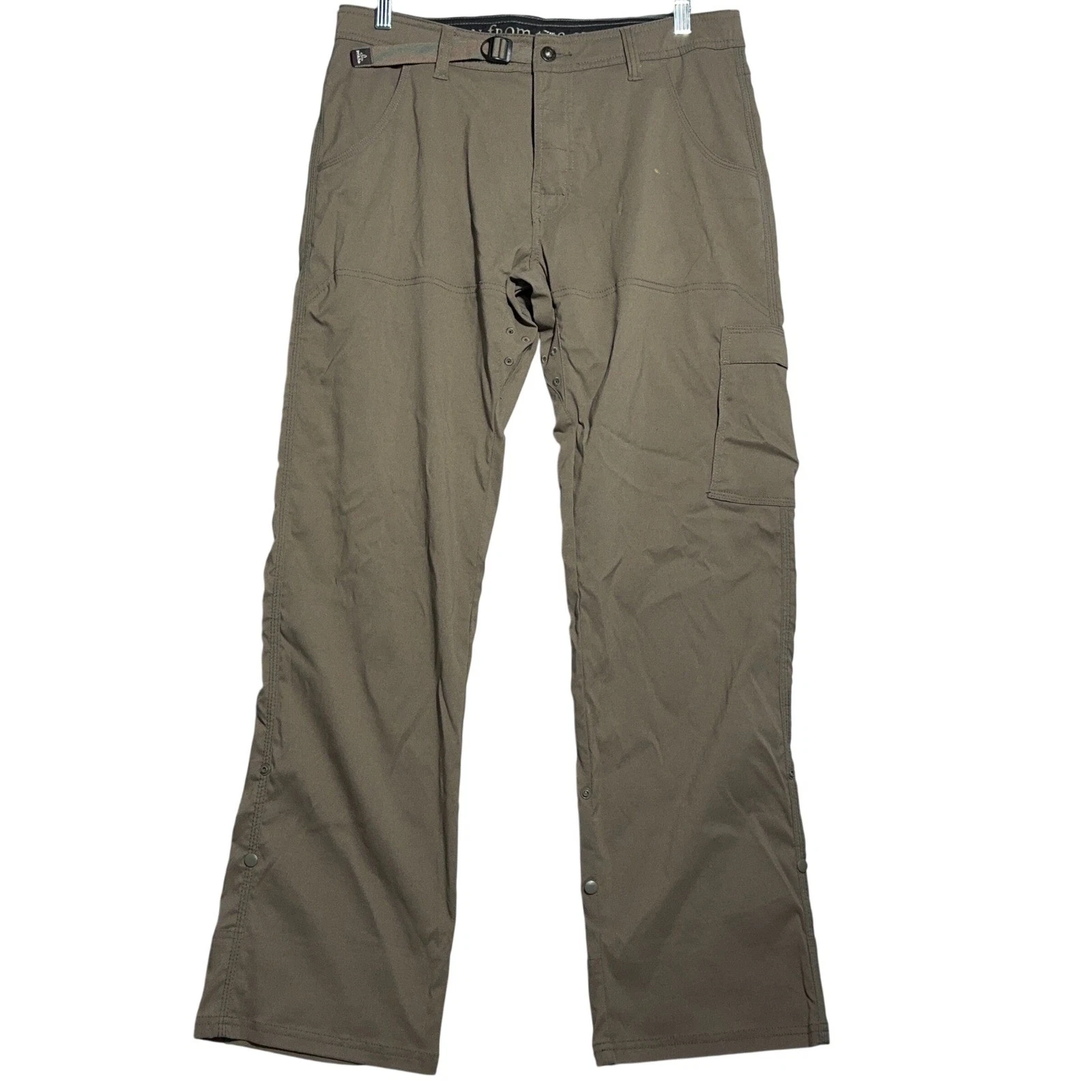prAna Zion Hiking Pants Mens Size 33 x 32 Stretch Brown Gorpcore Straight Leg