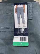 Gap Women s Slim Ankle Pant - NWT Size 12 Color Blue