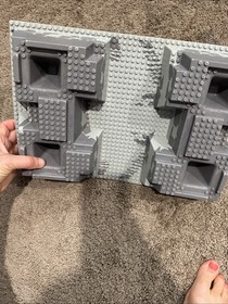 LEGO 4990 Gray Raised Baseplate Rock Raiders HQ 15x10in Castle 30271px3 Base