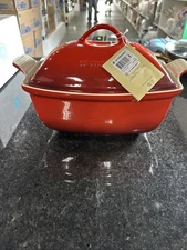 Le Creuset Stoneware Deep Rectangular Baker With Lid 4.5 Qt￼￼