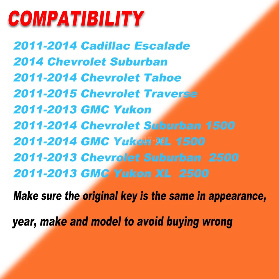 Автомобильный брелок + программатор для 2011 2012 2013 2014 Chevrolet Suburban 1500 2500 - Изображение 2 из 4