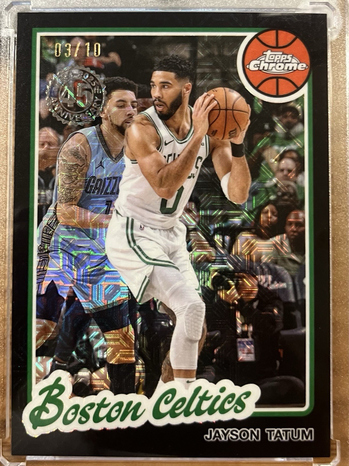 2025 TOPPS CHROME - SILVER PACK - Jayson Tatum - Black Refractor /10 - PRISTINE!