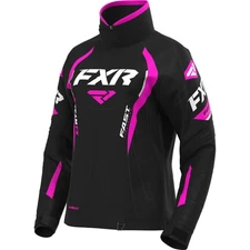 FXR Womens Team FX Snowmobile Jacket HydrX Pro Thermal Flex Warm Black/Fuchsia