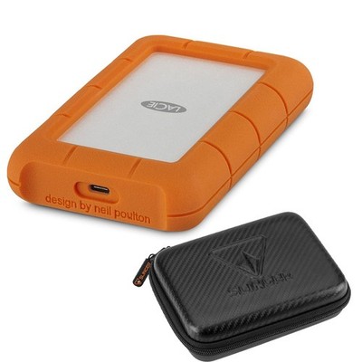 LaCie 2TB Rugged USB 3.0 Type-C Portable External Hard Drive HHD (STFR2000800) w