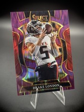 2025 Panini Select - Concourse Drake London #47 Purple Shock Prizm /699 Falcons