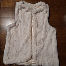 Beautees Girls White Faux Fur Vest Size XL