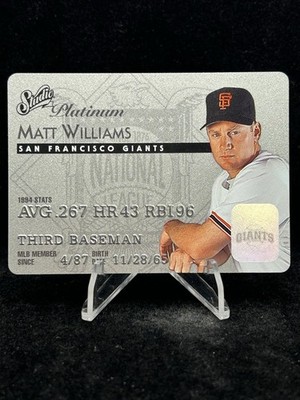 MATT WILLIAMS Platinum Card 1995 Studio #24 MLB San Francisco Giants  MINT 