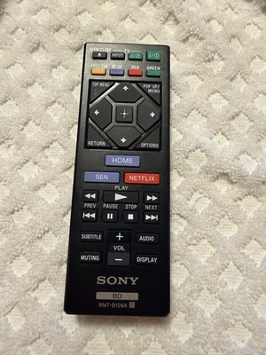 Sony RMT-B126A Blu-ray DVD Player Remote Control with Netflix Button OEM