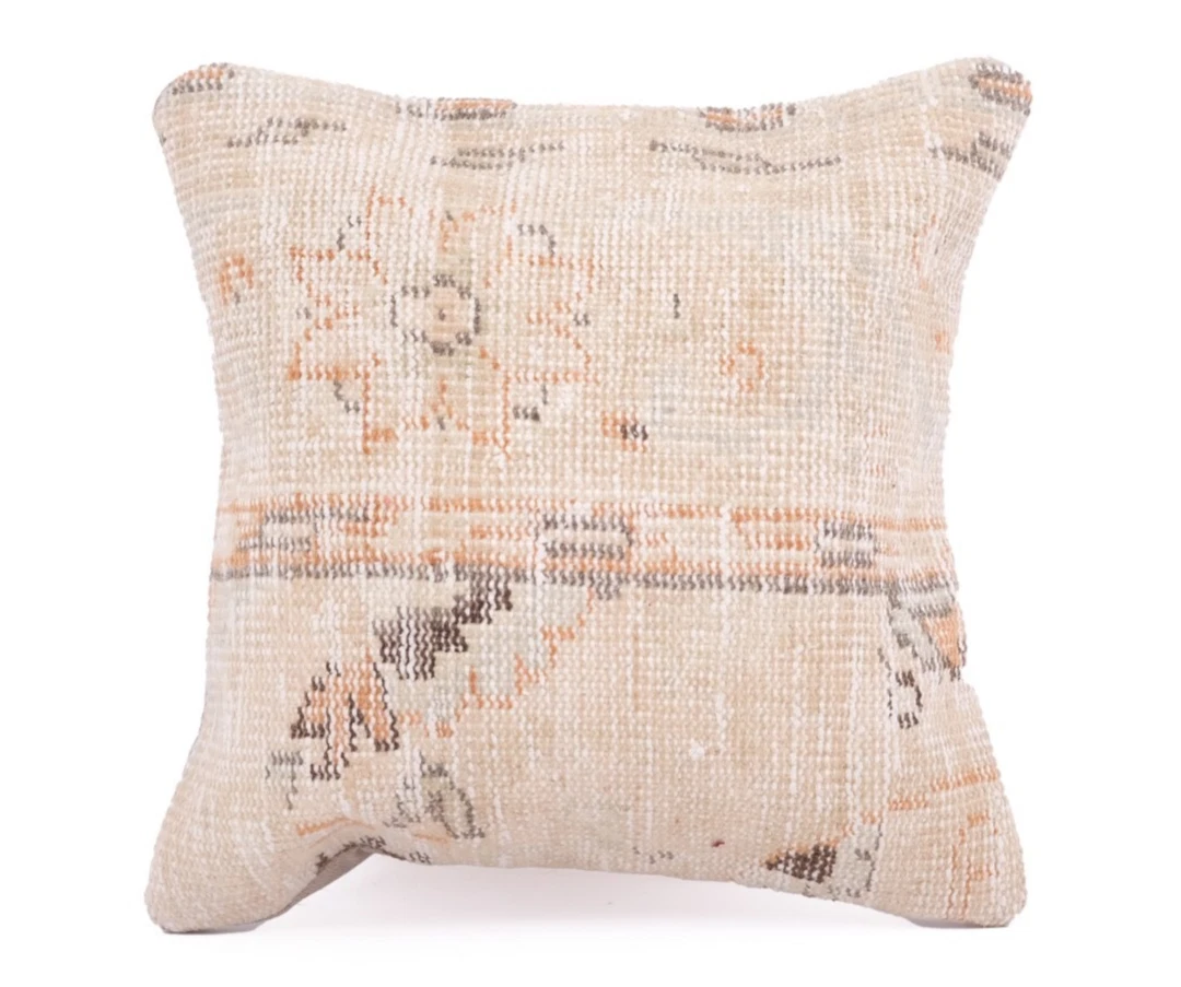 Jute Cushion Cover Home Deco Vintage Throw Case Square Kilim Pillow Handmade 16"