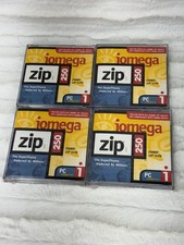 Pack of 4 Iomega 250MB Zip Disks Formatted for PC