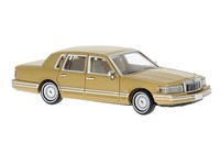Brekina PCX 870911 Lincoln Town Car, Gold Metallic, Bj. 1990, 1:87, NEU - Modell