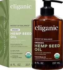 Organic Hemp Seed Oil For Skin, Face  Hair - 8 Fl Oz Pack of 1 