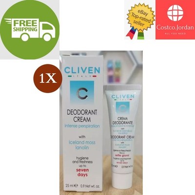 1 X Cliven 7 Days Deodorant Cream for Intense Perspiration, 25 ml FREE SHIPPING 