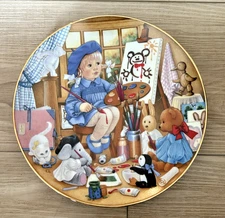 Carol Lawson Franklin Mint Porcelain Decorative Plate 1993 "Art Class"