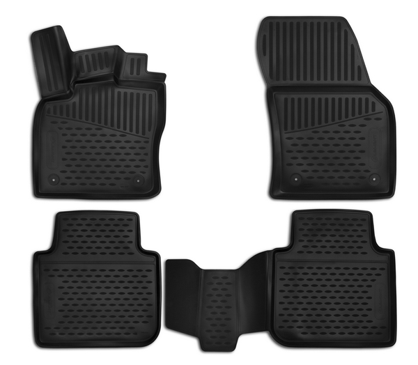 GummifußMatten FüR Skoda Kodiaq 2017- 3D Passform Hoher Rand Gummimatten Set-image