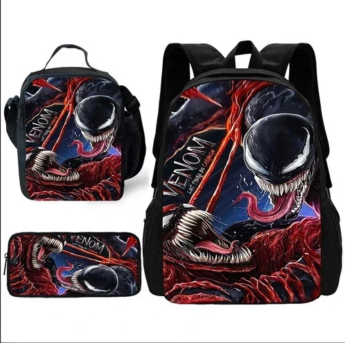 Kids Spider 3-Piece Backpack Set, Backpack, Lunch Bag, Pencil Case, Shoulder Bag