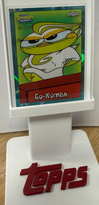 Topps Chrome Spongebob 2025 #141 GO-WOMAN Aqua Lava Refractor Card /199