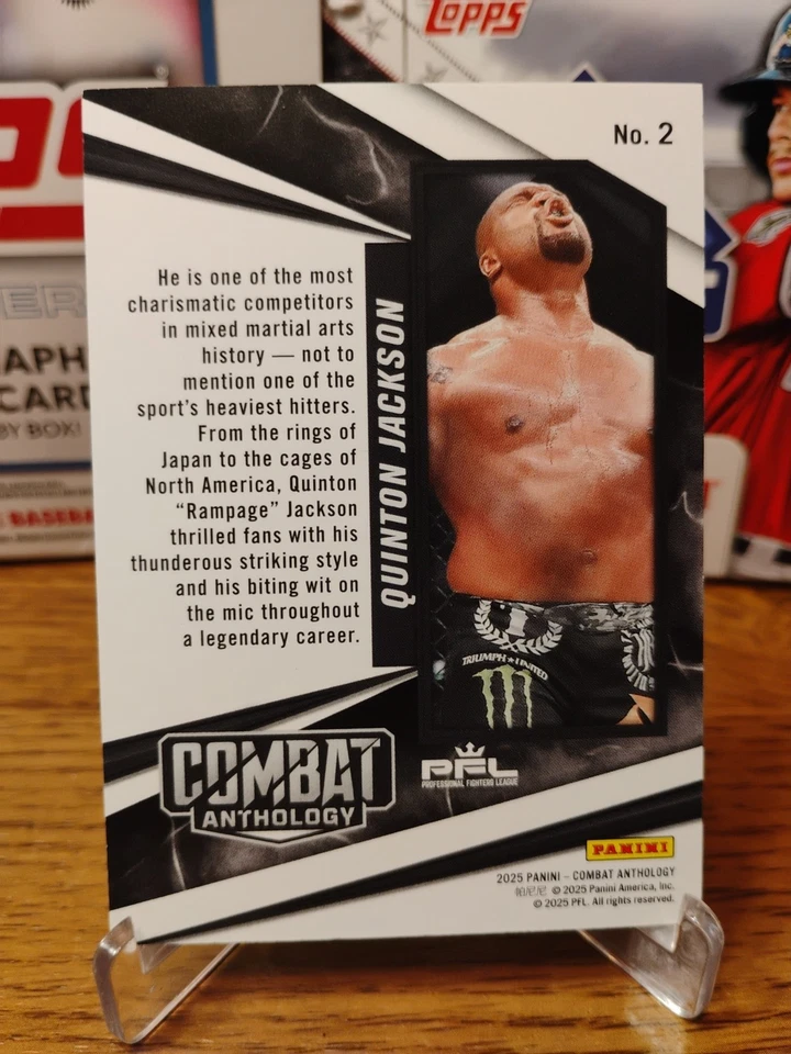 2025 PANINI COMBAT ANTHOLOGY QUINTON "RAMPAGE" JACKSON GOLD FOIL SSP 05/10 !! 🔥 - Image 4 of 4