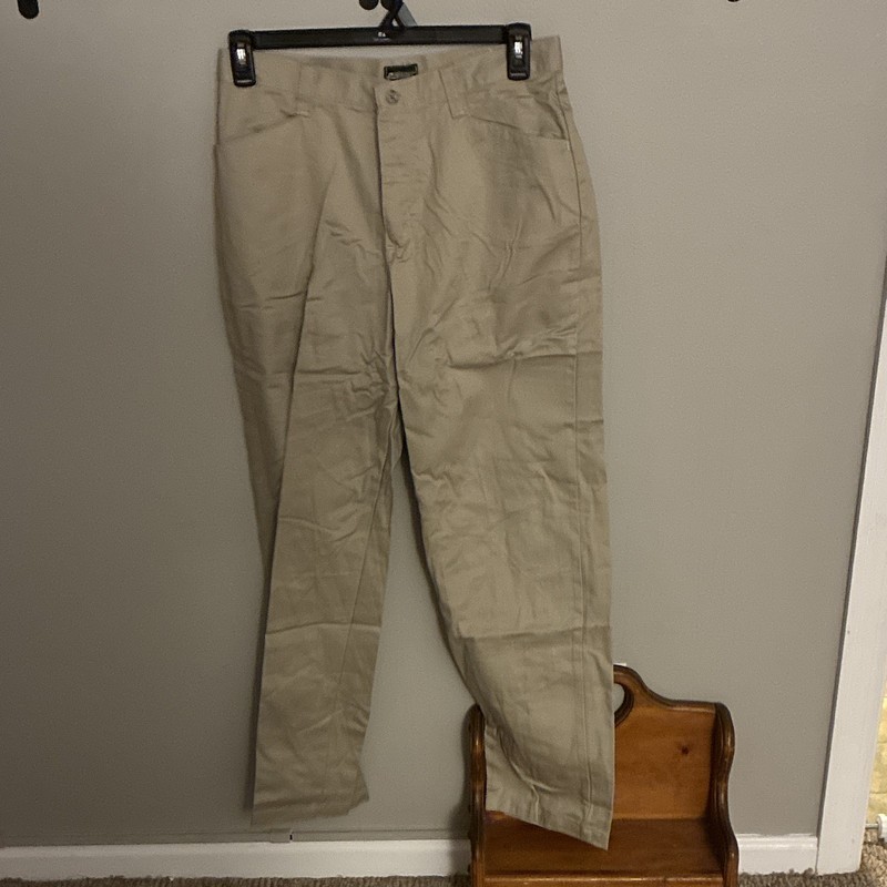 JCPenney Boys Beige Chino Pants 100% Cotton Button Closure Casual Solid