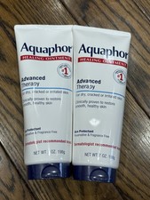 Lot of 2 Aquaphor Healing Ointment Advanced Therapy, WT 7oz 198g Exp. 6/2027