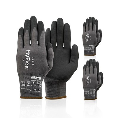 Ansell HyFlex 11840 Ergonomic AbrasionResistant Nylon Spandex Nitrile Coated ...
