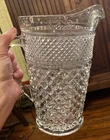 Vintage Mid Century WEXFORD Pattern Anchor Hocking 9" Glass Pitcher 64OZ Mcm