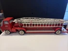 TONKA Fire Truck Hook and Ladder Red Metal Vintage 1960s 30" long Complete Unit