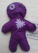 Healing/protection poppet, purple, blackthorn wormwood mugwort, witch/spell/gift