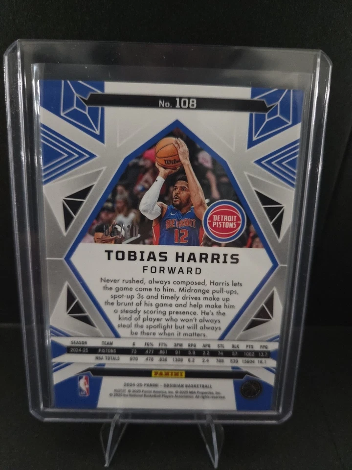 Mojo fundido grabado eléctrico Obsidian Tobias Harris 2024-25 #08/10 pistones Foto 2 de 3