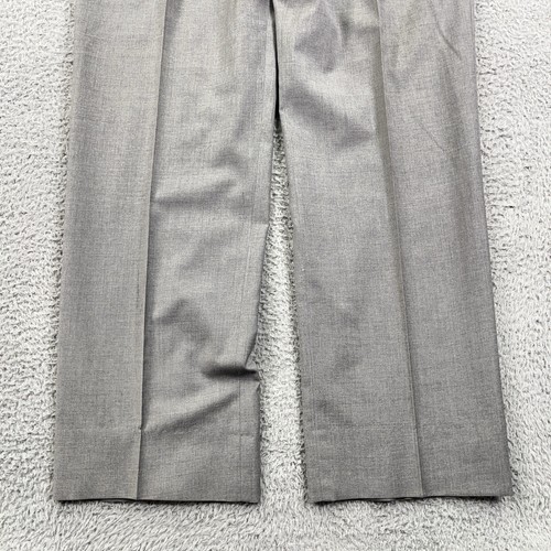 Loro Piana Pants Mens 36x32 Gray Super 100s Wool Pleated Straight Italian Dress - Picture 3 of 12
