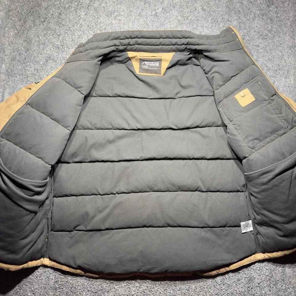 Mountain хаки XL мужской сосны пик вниз куртки коричневый полный молнии компас вниз заполненный - Изображение 4 из 4