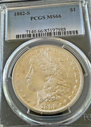 1882-S Morgan Silver Dollar $1 PCGS MS66 Gem BU Brilliant Uncirculated