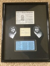 RARE Mal Evans Beatles Mgr. autograph and photo display.