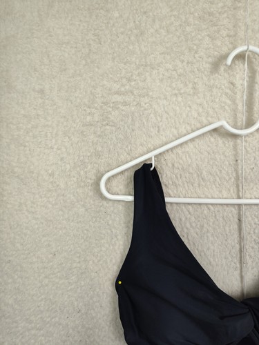 Old Navy Women Swimwear Medium Black Nylon Blend V Neck Twist Front Tankini Top - Picture 2 of 17