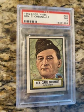 1952 Look n See Gen C Chennault #36 PSA 7 