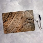 Tischset Platzdeckchen Platzset Untersetzer 45x30 cm Abwaschbar Braunes Holz