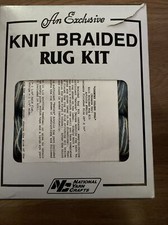 VTG Country Colors OVAL Knit Braided Rug Kit National Yarn Crafts 28 X 34