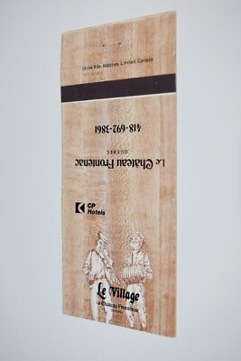 Le Village Quebec Canada 30 Strike Matchbook Cover