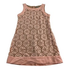 Eliza J A-Line Dress Women's 10 Pink Lace Overlay Sleeveless Party Cocktail