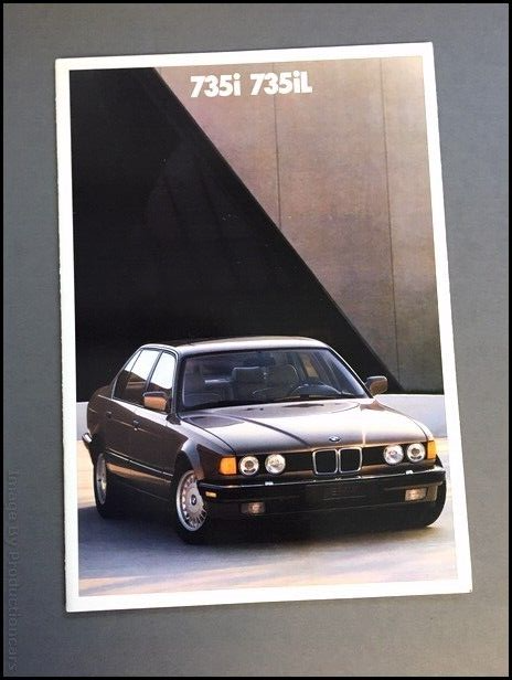 1989 BMW 735i 735iL 7-Series 36-page Original Car Sales Brochure