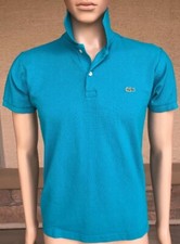 Vintage Lacoste Short Sleeve Polo Shirt Solid Alligator Preppy Turkey Large Teal