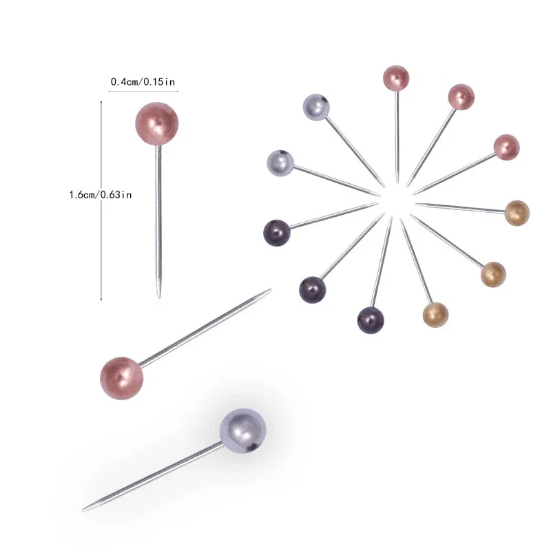 Push Pin 1000Pcs Round Head Steel Point Gold  Bulletin Board Map Thumb Tacks 4mm - Image 2 of 4