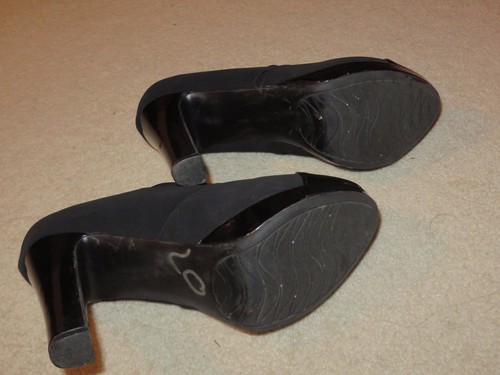 Damenschuhe MPO schwarz Stretch Wildleder Lackleder Absatz Größe 6 M gebraucht, in einwandfreiem Zustand - Bild 6 von 6