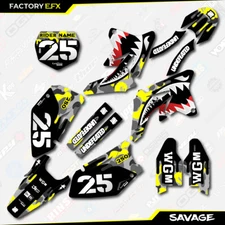 Gray & Yellow Camo Savage Graphics Kit fits 07-09 Suzuki RMZ250 RMZ 250 decals