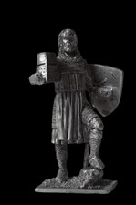 Teutonic Knight 54mm Handmade Tin Soldier Medieval Crusader Miniature