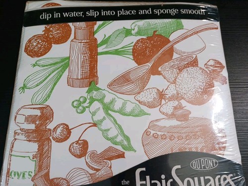 DUPONT FlairSquares Vtg 70s Prepasted Kitchen Wall Covering 30sqft TYVEK - Picture 4 of 18