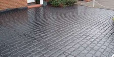 Imprinted concrete coloured driveway sealer paint charcoal grey,black, top coat
