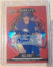 2022-23 Upper Deck Allure Rookies Red Rainbow Owen Power #101 Rookie Auto RC