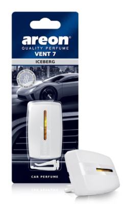 Areon Vent 7 Car Perfume Vent Clip AC and Fan Air Freshener, Iceberg Scent