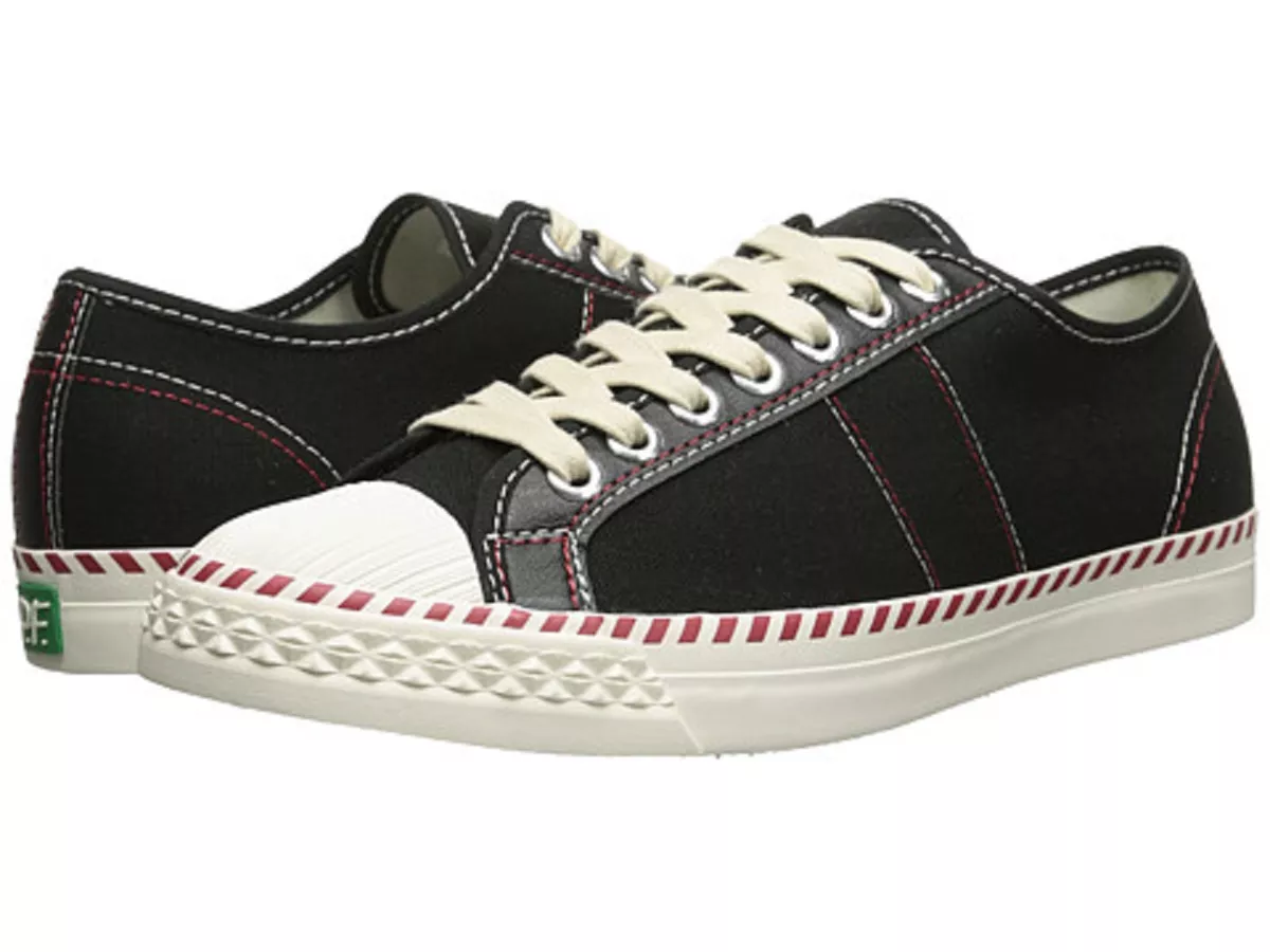 PF FLYERS PM15RL1B RAMBLER LO TOP Mn s M Black Canvas Skate Shoes